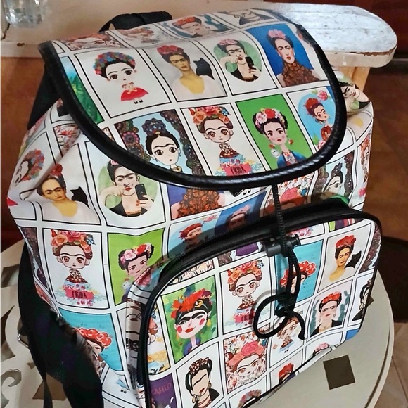 uninown Handbags - FRIDA KAHLO BACKPACK 
Artistic Portrait Print Backpack